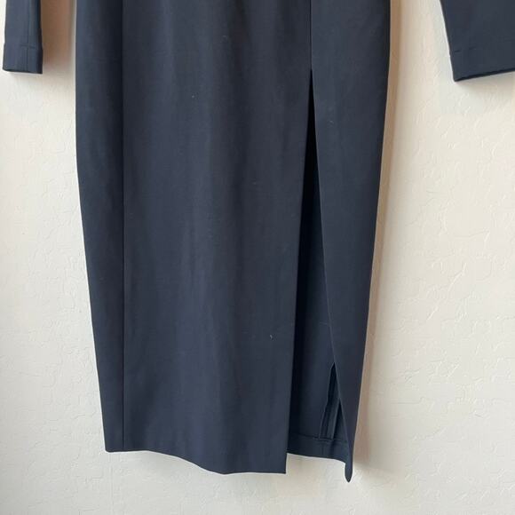 Amina Muaddi x Wolford Dress Black Turtleneck Long Sleeve Midi Dress Size Small - Picture 6 of 11